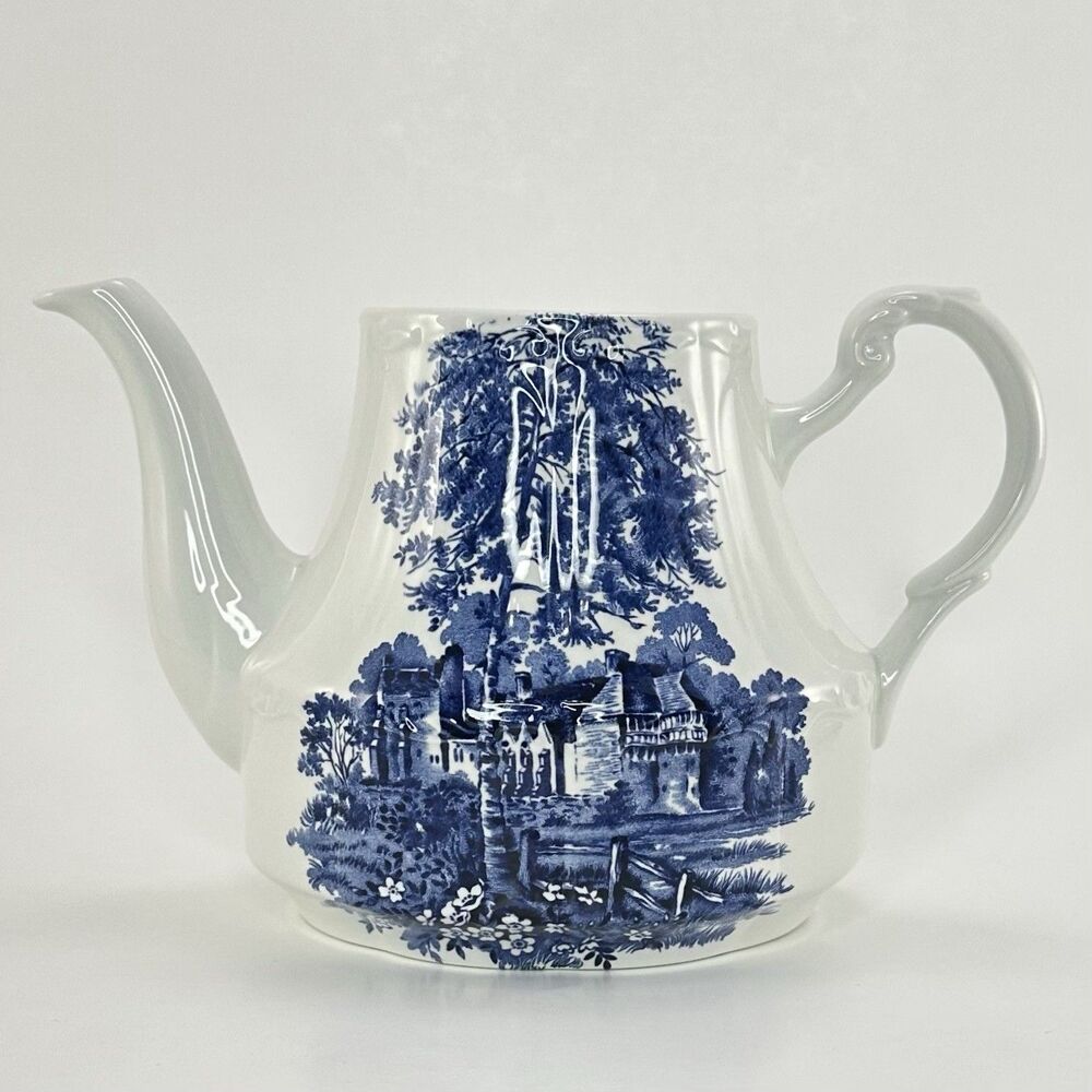 Vintage J & G Meakin English Ironstone Teapot Stokesay Castle Shropshire